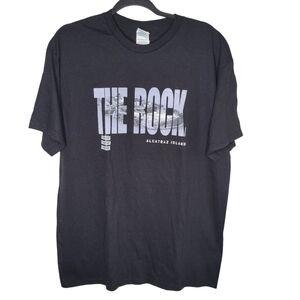 Vintage The Rock Alcatraz Island T-Shirt in Black Size Large